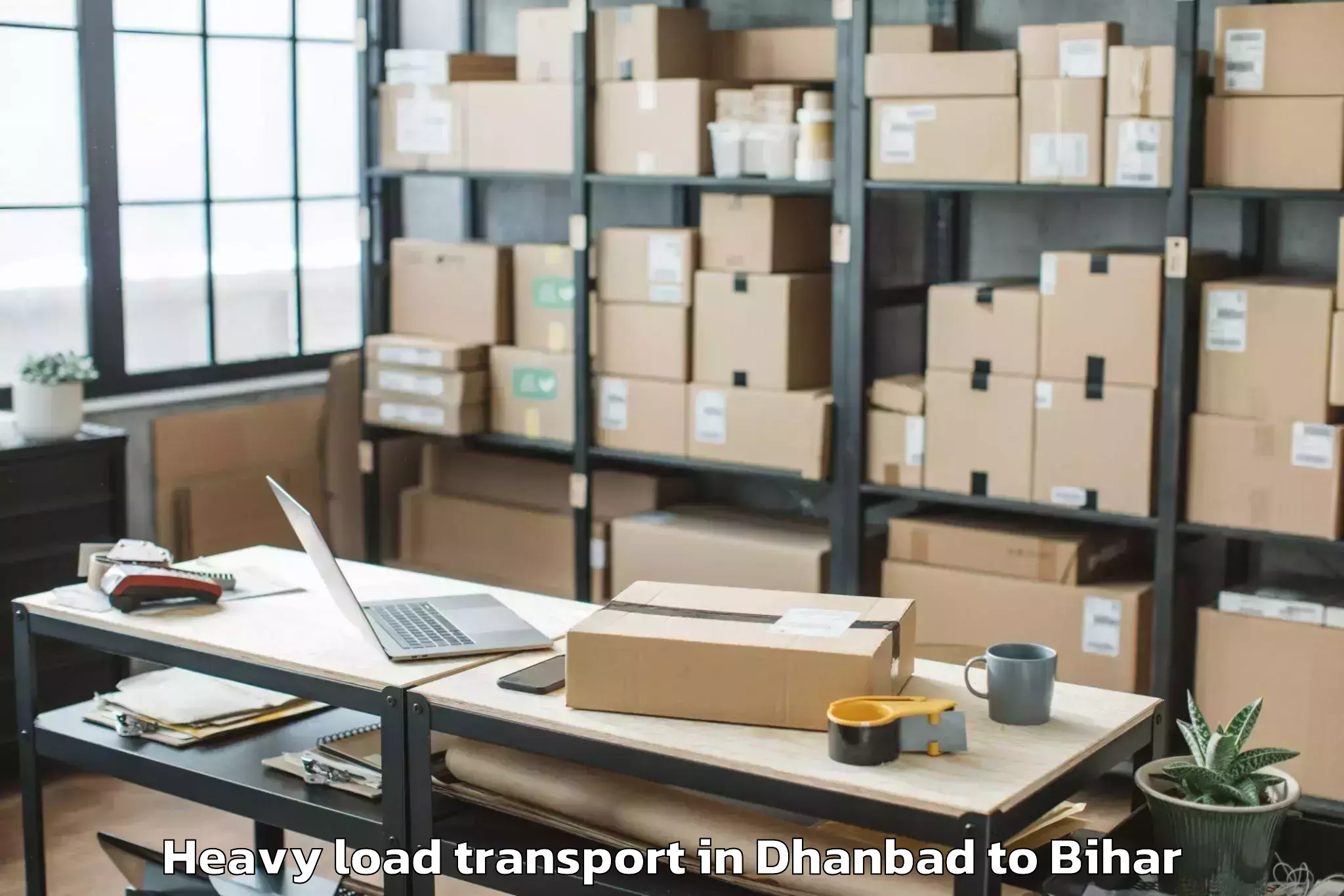 Easy Dhanbad to Wazirganj Heavy Load Transport Booking